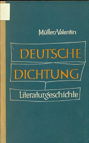 Image du vendeur pour Deutsche Dichtung. Kleine Geschichte unserer Literatur. mis en vente par Online-Buchversand  Die Eule