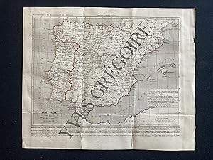 CARTE ESPAGNE ET PORTUGAL-1640 A 1840-PAR A. HOUZE
