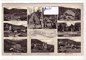 Bild des Verkufers fr AK Gruss aus Bad Herrenalb Schwarzwald Mehrbildkarte 1958 gelaufen zum Verkauf von GAENSAN Versandantiquariat