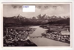 Bild des Verkäufers für AK Bad Tölz mit Alpenpanorama und Isar ungelaufen zum Verkauf von GAENSAN Versandantiquariat
