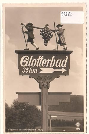 Imagen del vendedor de AK Glotterbad 35 km Wegweiser im Schwarzwald Nr. 4 ungelaufen a la venta por GAENSAN Versandantiquariat