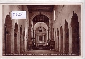 Seller image for AK SIRACUSA, Cattedrale (Gia Tempio Di Athena) La Nave Centrale Al Posto Dell'Antica Cella 1937 gelaufen for sale by GAENSAN Versandantiquariat