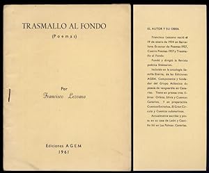 Seller image for Trasmallo al fondo. Poemas. for sale by Hesperia Libros