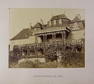 Schloss Dornbach bei Wien. Originalfotografie (Albumin auf OKarton mit gedrucktem Bildtitel) anon...