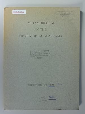 Seller image for Metamorphism in the Sierra de Guadarrama, Spain. (Proefschrift). for sale by Antiquariat Bookfarm