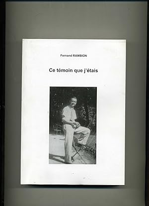 Seller image for CE TMOIN QUE J TAIS . Prface de Jean-Claude Richard for sale by Librairie CLERC