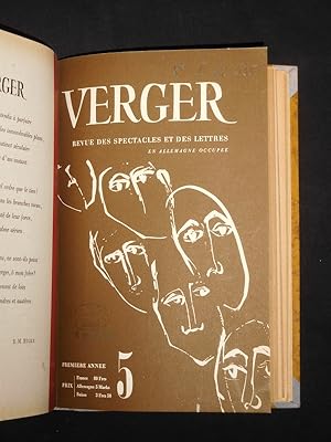 Verger. Revue du Spectacle et des Lettres pour la Zone Francaise d'Occupation. Première Année, Nu...