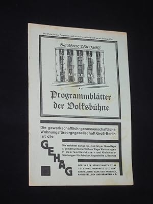 Seller image for Programmbltter der Volksbhne, 3. Jgg., Heft 11, 5. Juli 1928. Theater am Schiffbauerdamm 10. Juli 1928. DER KUHHANDEL von Hermann Essig. Mit Adolf Manz, Ilse Baerwald, Dora Gerson, Jose Almas, Marianne Pratt, Viktor Schwanneke, Frnze Roloff, Friedrich Gnass for sale by Fast alles Theater! Antiquariat fr die darstellenden Knste