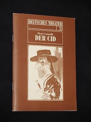 Seller image for Programmheft Deutsches Theater Berlin 1993/94. DER CID von Corneille. Insz.: Alexander Lang, Bhnenbild/Kostme: Volker Pfller. Mit Jrg Gudzuhn (Cid), Dagmar Manzel, Kurt Bwe, Horst Hiemer, Dietrich Krner, Udo Kroschwald, Harry Pietzsch, Gabriele Heinz, Cathlen Gawlich, Horst Hiemer, Simone von Zglinicki for sale by Fast alles Theater! Antiquariat fr die darstellenden Knste