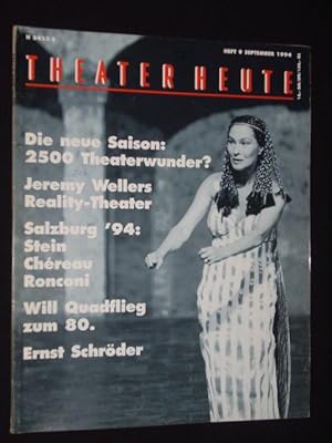 Seller image for Theater heute, Heft 9/ 1994. Mit Stckabdruck: JAGDZEIT von Gundi Ellert for sale by Fast alles Theater! Antiquariat fr die darstellenden Knste