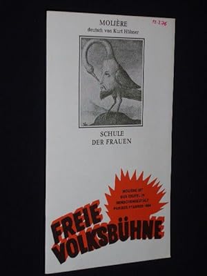 Imagen del vendedor de Programmheft 1 Freie Volksbhne Berlin 1975. SCHULE DER FRAUEN von Moliere. Regie: Kurt Hbner, Bhne: Hans Kleber, Kostme: Katharina Eberstein. Mit Buddy Elias, Conny Diem, Daniel Friedrich, Bernd Seebacher, Ute Uellner, Klaus Henninger, Kurt Hbner U.a a la venta por Fast alles Theater! Antiquariat fr die darstellenden Knste