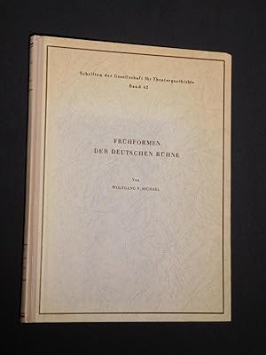 Imagen del vendedor de Frhformen der deutschen Bhne (= Schriften der Gesellschaft fr Theatergeschichte, Bd. 62) a la venta por Fast alles Theater! Antiquariat fr die darstellenden Knste