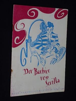 Immagine del venditore per Programmheft Mecklenburgisches Staatstheater Schwerin 1959. DER BARBIER VON SEVILLA von Gioacchino Rossini. Musikal. Ltg.: Gnter Blumhagen, Insz.: Erwin Bugge, Bhnenbild/ Kostme: Arvid Voigt. Mit Hans Ziehnert, Helmut Vlker, Ingeborg Nerius, D. Musch venduto da Fast alles Theater! Antiquariat fr die darstellenden Knste