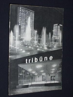 Imagen del vendedor de tribne, Heft 41, 1962. Programmheft DAS LIED DER TAUBE von John van Druten, Produktion: "Der grne Wagen". Regie: Jochen Blume, Bild: Heinz G. Zircher, Kostme: Salon Gisela. Mit Chariklia Baxevanos, Elisabeth Volkmann und Peer Schmidt a la venta por Fast alles Theater! Antiquariat fr die darstellenden Knste