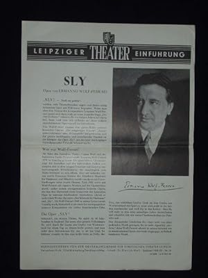 Seller image for Leipziger Theater-Einfhrung, Spielzeit 1954/55, Nr. 16. SLY von Ermanno Wolf-Ferrari for sale by Fast alles Theater! Antiquariat fr die darstellenden Knste