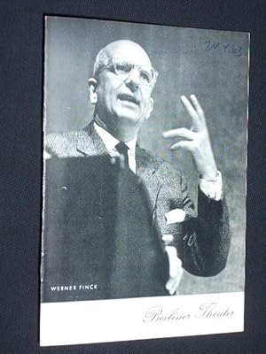 Seller image for Programmheft Berliner Theater 1963. DER STILVERTRETER von und mit Werner Finck for sale by Fast alles Theater! Antiquariat fr die darstellenden Knste