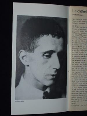 Seller image for Programmheft 9 Mnchner Kammerspiele 1979/80. TROMMELN IN DER NACHT von Bertolt Brecht. Regie: Ernst Wendt, Bhne: Johannes Schtz, Kostme: Veronka Dorn, Licht: Max Keller. Mit Edgar Selge, Franziska Walser, Helmut Pick, Jennifer Minetti, Szunnyi Melles for sale by Fast alles Theater! Antiquariat fr die darstellenden Knste