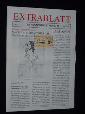 Extrablatt des Renaissance-Theaters, Nr. 6, Februar 1988. Programmheft MAN SPIELT NICHT MIT DER L...