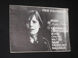 Seller image for Programm-Plakat Freie Volksbhne Berlin 1973/74. HEDDA GABLER von Ibsen. Regie: Rainer Werner Fassbinder, Bhnenbild/ Kostme: Raab, Fassbinder. Mit Karlheinz Bhm, Margit Carstensen, Gisela Fackeldey, Eva Mattes, Kurt Raab, Peter Chatel, Helga Ballhaus for sale by Fast alles Theater! Antiquariat fr die darstellenden Knste