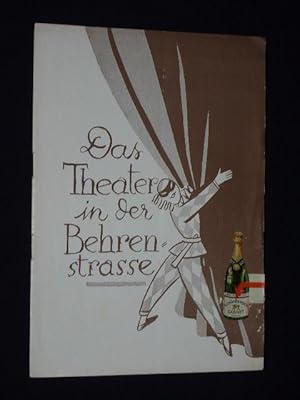 Image du vendeur pour Programmheft Theater in der Behrenstrasse um 1935. DAS VERF. GELD! von Carl Rler. Regie: Ralph Arthur Roberts, Bhnenbilder: Paul Petersilge. Mit Maria Karsten, Alexa v. Engstrm, Ellen Schwanneke, Paul Mederow, Rudolf Weinmann, H. Wolff, Hellmut Krau, H. Zesch-Ballot mis en vente par Fast alles Theater! Antiquariat fr die darstellenden Knste