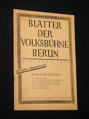 Blätter der Volksbühne Berlin, [1.] Jahrgang 1924/25, Heft 5, Mai/Juni 1925