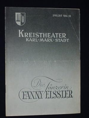 Bild des Verkufers fr Programmheft Kreistheater Karl-Marx-Stadt 1954/55. DIE TNZERIN FANNY ELSSLER v. Hans Adler, Johann Strau (Musik). Insz.: Helmut Mattwe, musikal. Ltg.: Hugo Sievert, Choreogr.: Tanja Lucas, Bhne: Willy Gebelein, Kostme: Angelika Duwe. Mit H. Zimmermann, Hanna Kinne, Willy Brck, Gnter Brner, Minna Schlager-Egerer, Max Ehlers, Hans Wetzel, Hannelore Bhring zum Verkauf von Fast alles Theater! Antiquariat fr die darstellenden Knste