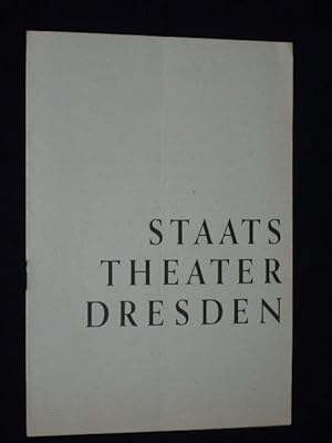 Seller image for Bltter des Staatsschauspiels Dresden, Nr. 3, 1960/61. Programmheft TORQUATO TASSO von Goethe. Regie: Ottofritz Gaillard, Ausstattung: Gerhard Schade. Mit Horst Schulze (Tasso), Hermann Stvesand, Traute Richter, Katja Kuhl, Hans Kieler for sale by Fast alles Theater! Antiquariat fr die darstellenden Knste