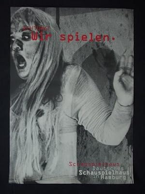 Original-Plakat Deutsches Schauspielhaus in Hamburg. Achtung! Wir spielen.