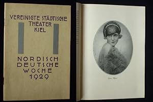 Image du vendeur pour Programmheft Vereinigte Stdtische Theater Kiel, Nordisch-Deutsche Woche 1929. DIE ZAUBERFLTE von Schikaneder/ Mozart, DIE KRONPRTENDENTEN von Ibsen, NACH DAMASKUS von Strindberg, HERODES UND MARIAMNE von Hebbel, Urauffhrung PAUL UND VIRGINIE von Sophus Michaelis mis en vente par Fast alles Theater! Antiquariat fr die darstellenden Knste