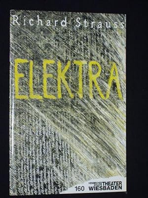 Bild des Verkufers fr Programmheft 160 Hessisches Staatstheater Wiesbaden 1996. ELEKTRA von Hugo von Hofmannsthal, Richard Strau (Musik). Musikal. Ltg.: Jonathan Nott, Insz: Florian-Malte Leibrecht, Ausstattung: Frank Philipp Schlmann. Mit Helga Dernesch, Linda Plech, Dietrich Volle, Richard Decker, Jyrki Korhonen, Marlis Petersen, Raphaela Weil zum Verkauf von Fast alles Theater! Antiquariat fr die darstellenden Knste