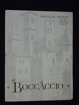 Image du vendeur pour Programmheft Stdtische Theater Karl-Marx-Stadt 1960. BOCCACCIO von Zell/ Genee, Franz von Suppe (Musik). Musikal. Ltg.: Kurt Wessel, Insz.: Hans-Hermann Krug,, Bhnenbild: Klaus Briel, Kostme: Renate Mller. Mit Wolfgang Erler, Hans Schulze, H.-J. Decker, Hans Felder, Christine Scheller, Anneliese Znsler, Ilse Eichhorn, Heinz Kilian mis en vente par Fast alles Theater! Antiquariat fr die darstellenden Knste