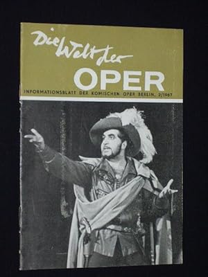 Imagen del vendedor de Die Welt der Oper. Informationsblatt der Komischen Oper Berlin, 2/1967 a la venta por Fast alles Theater! Antiquariat fr die darstellenden Knste