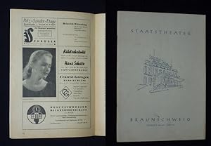 Imagen del vendedor de Programmheft 18 Staatstheater Braunschweig 1951/52. ZWEI HERREN AUS VERONA von Shakespeare. Insz.: Gustav Bockx, Bhnenbild; Otto Stich, musikal. Ltg.: Ewald Krner, Kostme: Josef Ksoll. Mit Rudolf Birkemeyer, Hans-Jrg Felmy, Manfred Grote, Irmgard Kleber, Arno Keil, Peter-Timm Schaufu, Hans Medo, Maida Schadow, Otto Knappe a la venta por Fast alles Theater! Antiquariat fr die darstellenden Knste