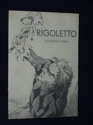 Seller image for Programmheft Elbe-Elster-Theater Wittenberg 1961. RIGOLETTO nach Hugo von Piave, Giuseppe Verdi (Musik). Musikal. Ltg.: MD Walter Herbst, Regie: Walter Segler, Bhnenbild: Erich Viehweger, Kostmbild: Jutta Zschirp. Mit Hans-Sylvester Bunsel, Gnter Reiling, Thea Brger, Vera Straburg, Markus Bender, Jutta Wolf-Sltemeyer for sale by Fast alles Theater! Antiquariat fr die darstellenden Knste