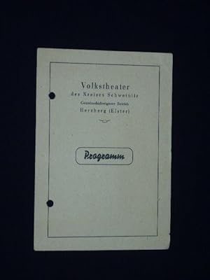 Immagine del venditore per Programmzettel Volkstheater des Kreises Schweinitz 1948. FRAUEN HABEN DAS GERN von Walter Kollo. Insz.: F. W. Gerdes, musikal. Ltg.: Kurt Kopahnke. Mit Willi Hennig, Beatrice Brachmanski, Ingrid Juratis, Irmgard Gutzberg, Uschi Alexa, Ludwig Lange, Annemarie Prokes, Waltraut Burger venduto da Fast alles Theater! Antiquariat fr die darstellenden Knste