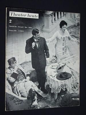 Bild des Verkufers fr Theater heute. Zeitschrift fr Schauspiel, Oper, Ballett. Heft 2, Februar 1961. Mit Stckabdruck: DER ZEHNTE MANN von Paddy Chayefsky zum Verkauf von Fast alles Theater! Antiquariat fr die darstellenden Knste