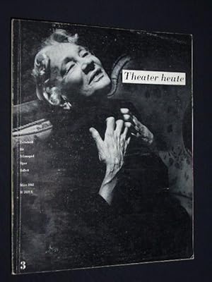 Imagen del vendedor de Theater heute. Zeitschrift fr Schauspiel, Oper, Ballett. Heft 3, Mrz 1961. Mit Stckabdruck: DIE ZIMMERWIRTIN von Jacques Audiberti a la venta por Fast alles Theater! Antiquariat fr die darstellenden Knste