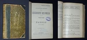 Image du vendeur pour Quellen und Bausteine zu einer Geschichte der Musik und des Theaters im Elsass 500 - 1800 mis en vente par Fast alles Theater! Antiquariat fr die darstellenden Knste