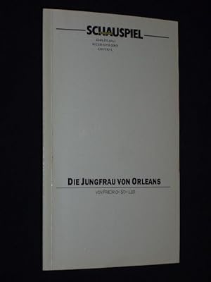 Bild des Verkufers fr Programmbuch Schauspiel Frankfurt, Kammerspiel 1991/92. DIE JUNGFRAU VON ORLEANS von Schiller. Insz.: Anselm Weber, Bhne: Raimund Bauer, Kostme: Daniele Schneider-Wessling, Musik: Tom van der Geld. Mit Judith Engel (Jungfrau), Jrg Pose, Eleonore Zetzsche, Friederike Kammer, Harald Kuhlmann, Heiner Take, Axel Bhmert zum Verkauf von Fast alles Theater! Antiquariat fr die darstellenden Knste