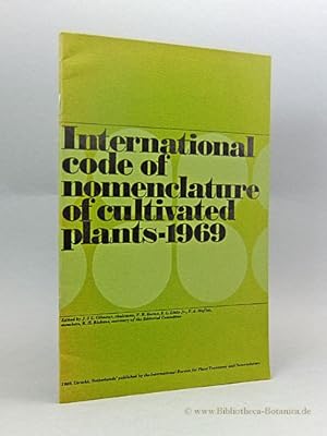 Image du vendeur pour International code of nomenclature of cultivated plants-1969. mis en vente par Bibliotheca Botanica