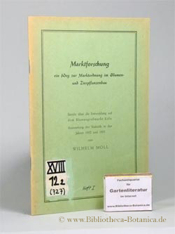 Immagine del venditore per Marktforschung ein Weg zur Marktordnung im Blumen- und Zierpflanzenbau. Bericht ber die Entwicklung auf dem Blumengromarkt Kln. Auswertung der Statistik in den Jahren 1952 und 1953. venduto da Bibliotheca Botanica