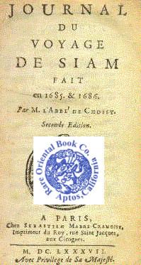 Imagen del vendedor de JOURNAL DU VOYAGE DE SIAM FAIT EN 1685 & 1686. a la venta por RARE ORIENTAL BOOK CO., ABAA, ILAB