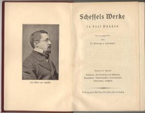 Bild des Verkufers fr Scheffels Werke in 3 Bnden. 2. Band zum Verkauf von Versandantiquariat Hsl