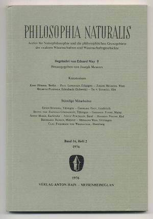 Seller image for Philosophia Naturalis. Band 16 Heft 2 1976 for sale by Versandantiquariat Hsl