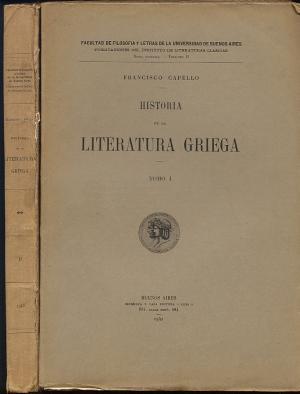 Historia de la Literatura Griega Tomo I / II