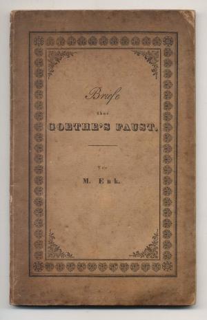 Seller image for Briefe ber Goethe's Faust. for sale by Versandantiquariat Hsl