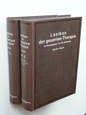 Bild des Verkufers fr Lexikon der gesamten Therapie des praktischen Arztes mit Einschlu der therapeutischen Technik. Band 1: A-L. Band 2: M-Z. zum Verkauf von Versandantiquariat Hsl