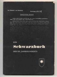 Bild des Verkufers fr Ein Schwarzbuch des XX. Jahrhunderts. Beitrge zur "Rom-Frage" mit 16 Bildtafeln zum Verkauf von Versandantiquariat Hsl