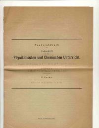 Über wichtigere Resonanz-Erscheinungen und deren experimentelle Vorführung. Sonderabdruck aus Zei...