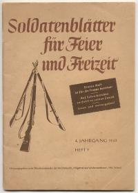 Bild des Verkufers fr Soldatenbltter fr Feier und Freizeit. 4. Jahrgang 1943 Heft 9 zum Verkauf von Versandantiquariat Hsl